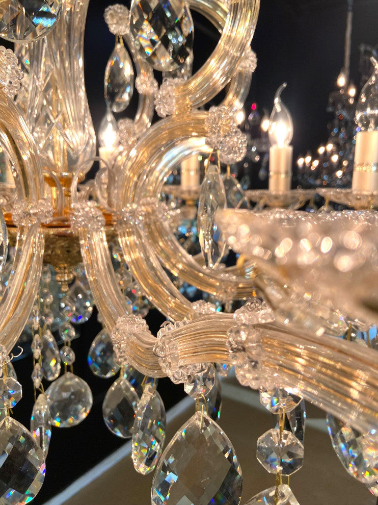 La Scala 19-Light Crystal Chandelier - Gold