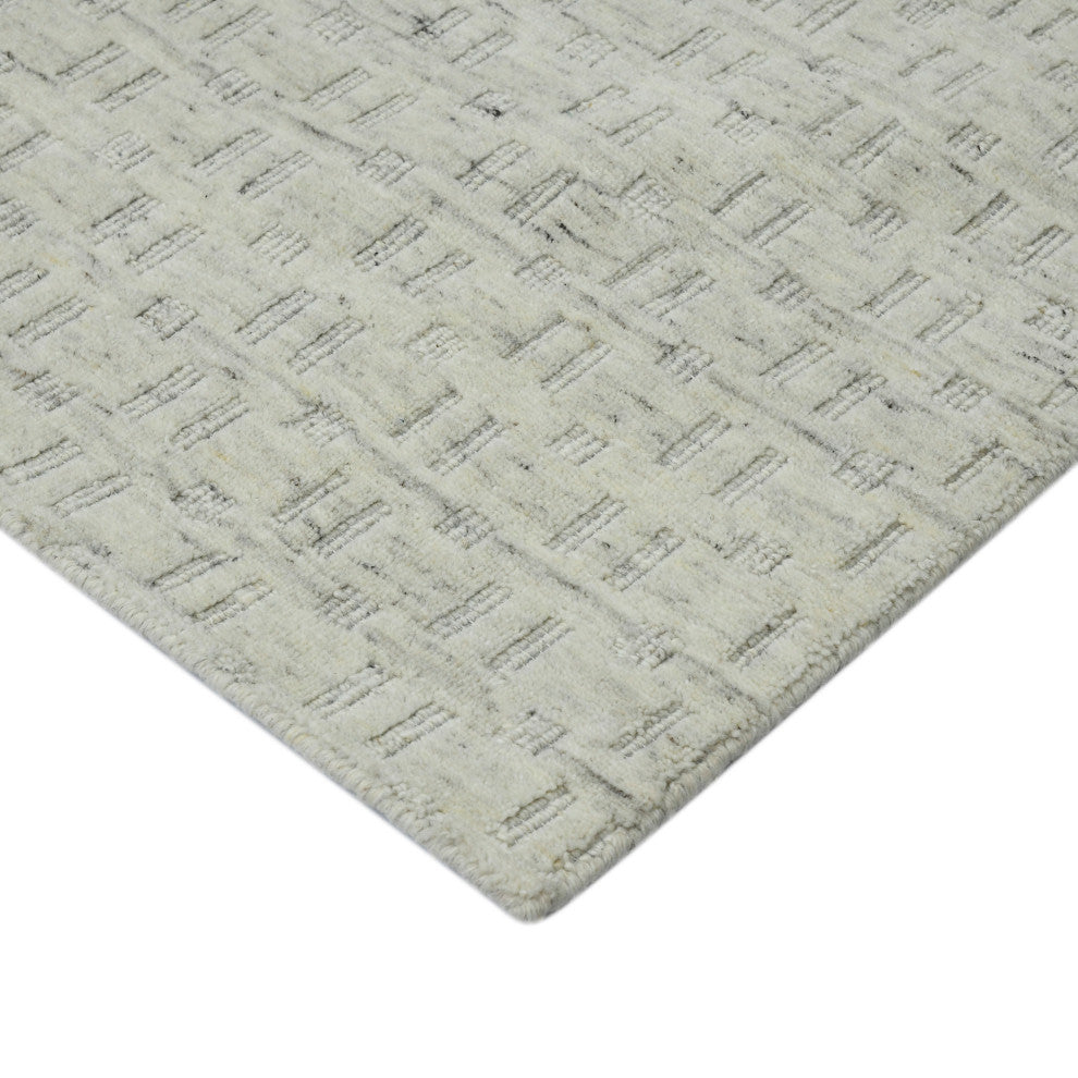 Houston Aliya Area Rug, White, 5' x 7'6", Geometric