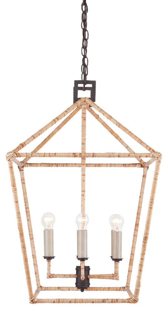 Denison Rattan Lantern, Rectangular