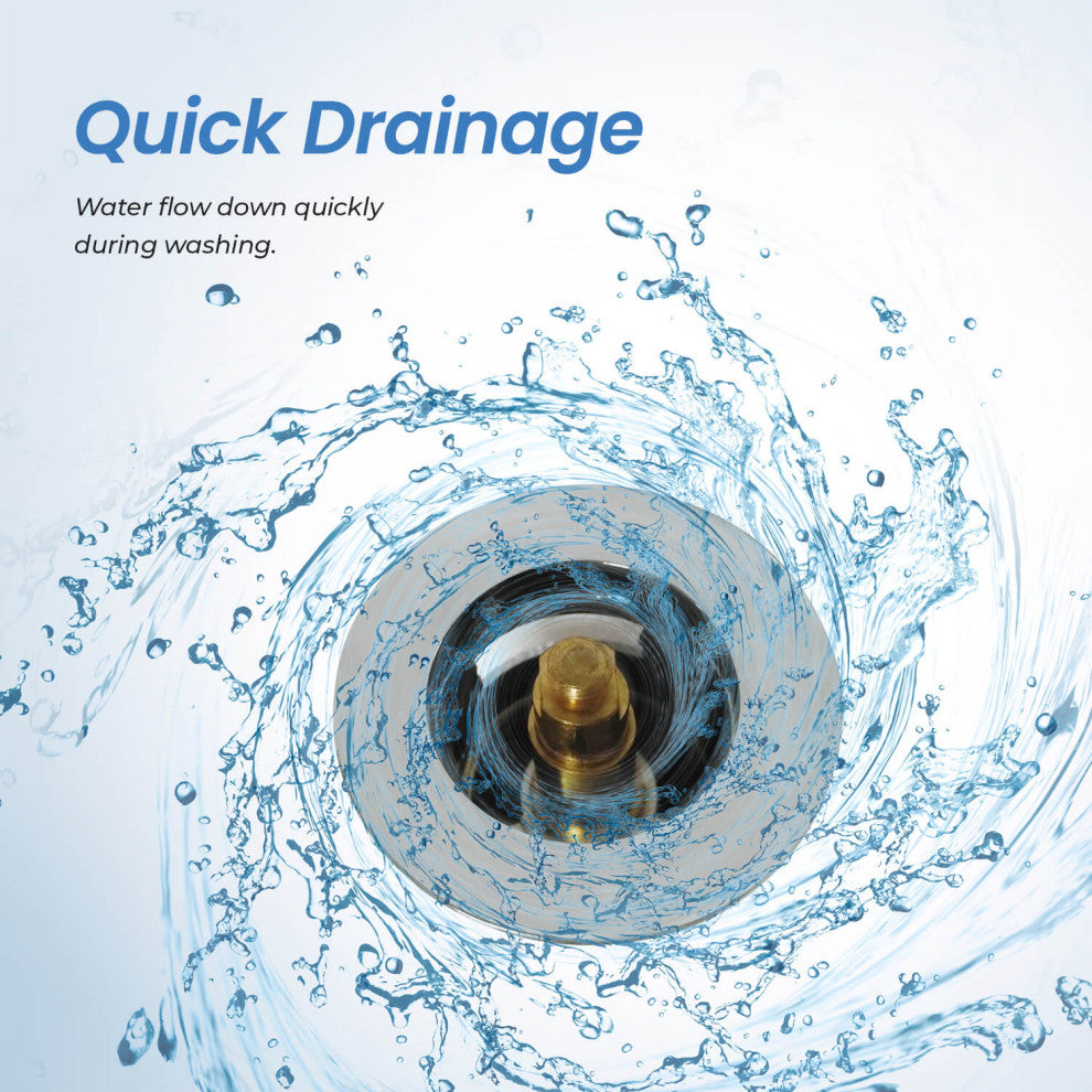 Pop Up Drain Stopper Full Cover With Overflow, KPW102, Ceramic White