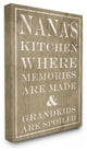 Nanas Kitchen and Spoiled Grandkids Light Stretched Canvas Wall Art, 24x30