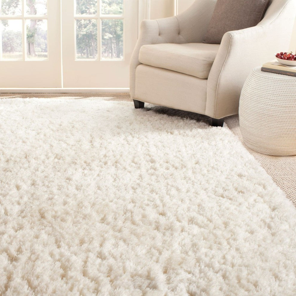 Safavieh Shag 200 SG270A 7' Square White Rug