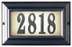 Edgewood Large Lighted Address Plaque, Pewter Frame