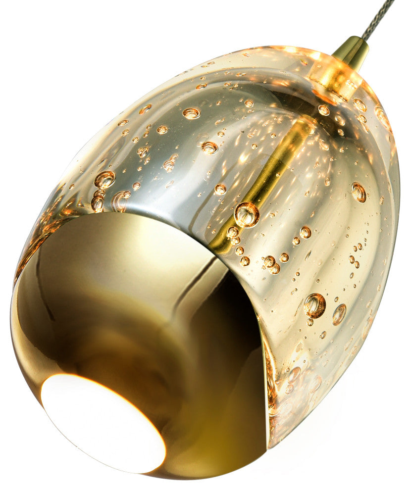 Venezia 3.5" ETL Certified Integrated LED Pendant Lighting Fixture, Gold