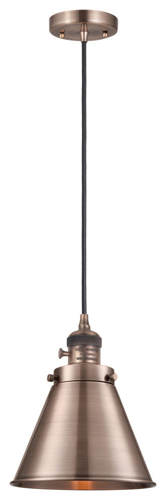 INNOVATIONS 201CSW-AC-M13-AC 1-Light Mini Pendant Antique Copper