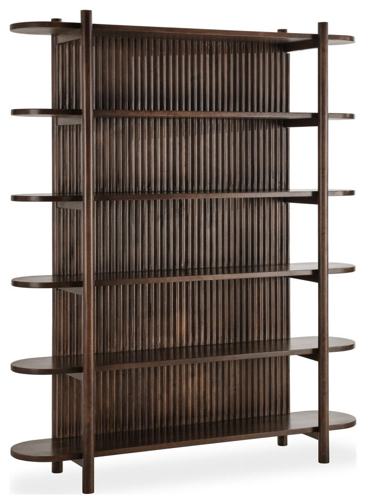 Redford 81" Mango Wood Mid-Century Modern Bookcase by Kosas Home
