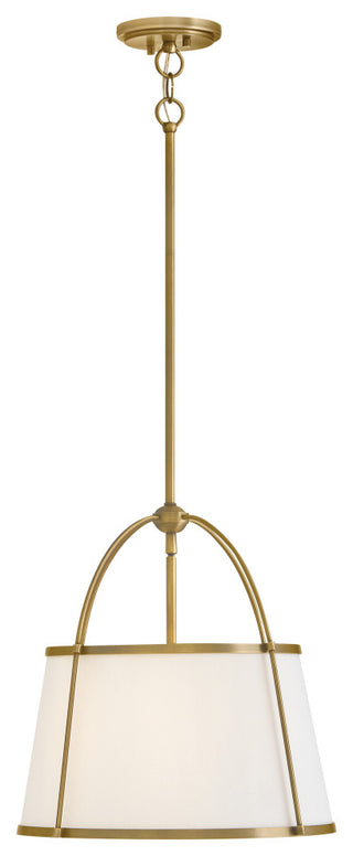 Hinkley Clarke Large Drum Pendant, Lacquered Dark Brass