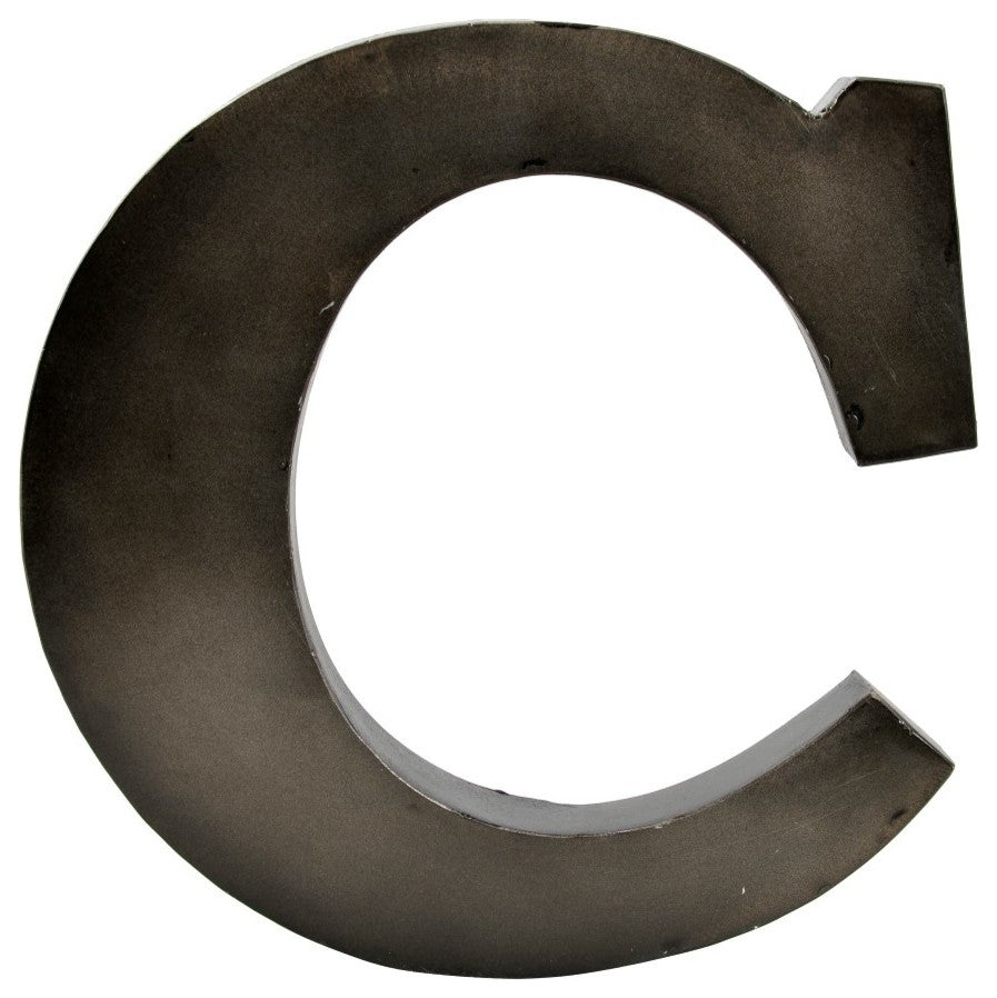 Metal Letter on Raw Metal Finish, 12"
