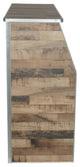 4' Laminate Foldable Bar, Rustic Natural