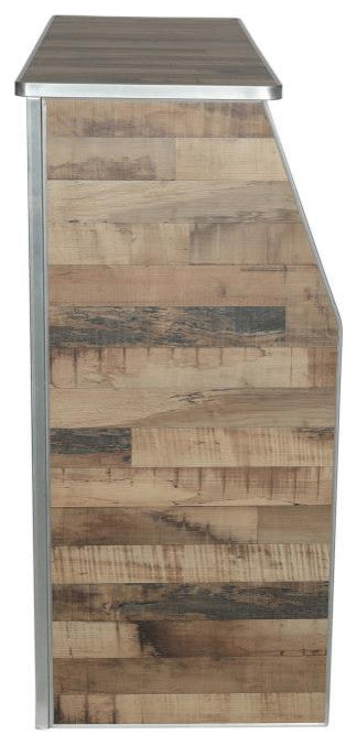 4' Laminate Foldable Bar, Rustic Natural