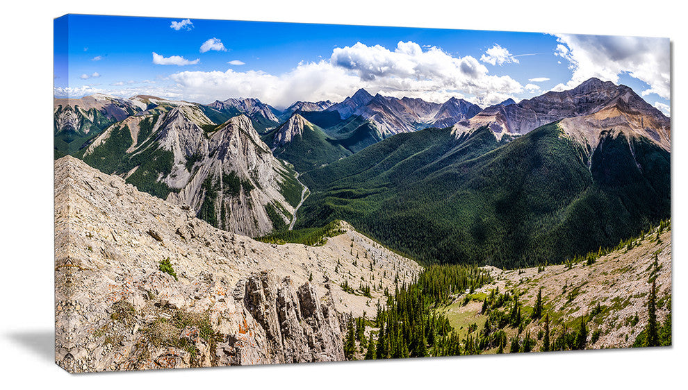 Rocky Mountains Panorama, Landscape Canvas Art Print, 40x20