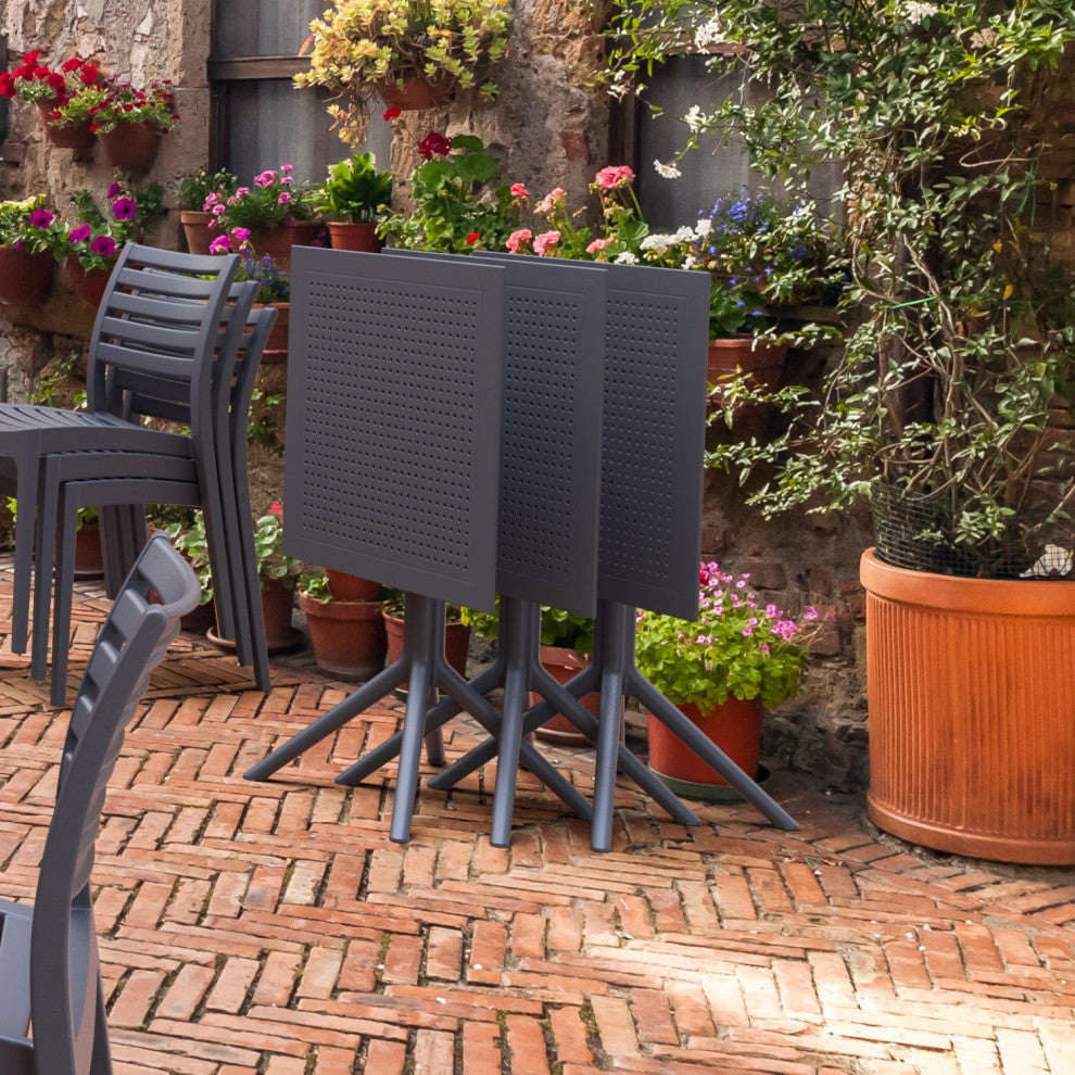Sky Square Folding Table 24 inch Dark Gray