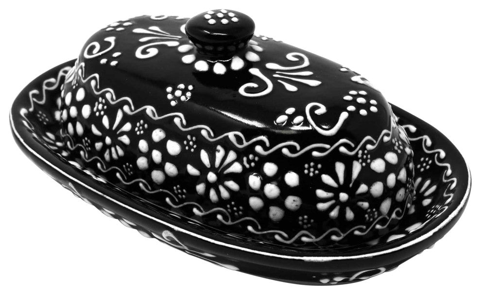 Encantada Handmade Butter Dish, Ink