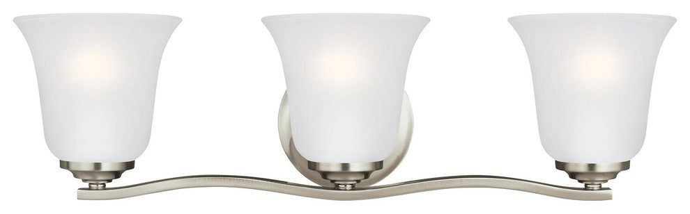 Generation Lighting Lighting 3-Light Wall/Bath, Brushed Nickel