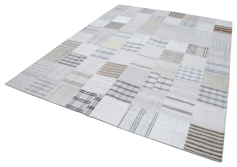 Rug N Carpet - Handmade Anatolian 8' 0'' x 10' 0'' Rustic Patchwork Kilim Rug