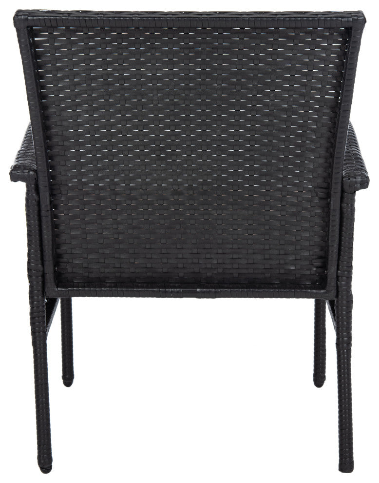 Safavieh Moore 3-Piece Outdoor Lounge Set Black/Beige