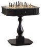 Benzara BM157306 Wooden Chess Game Table With One Drawer, Black