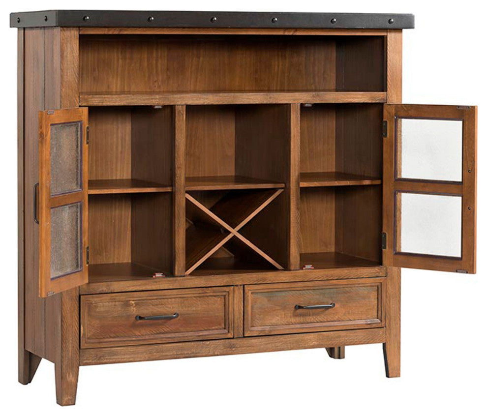 Taos 55" x 18" x 52" Pantry, Canyon Brown