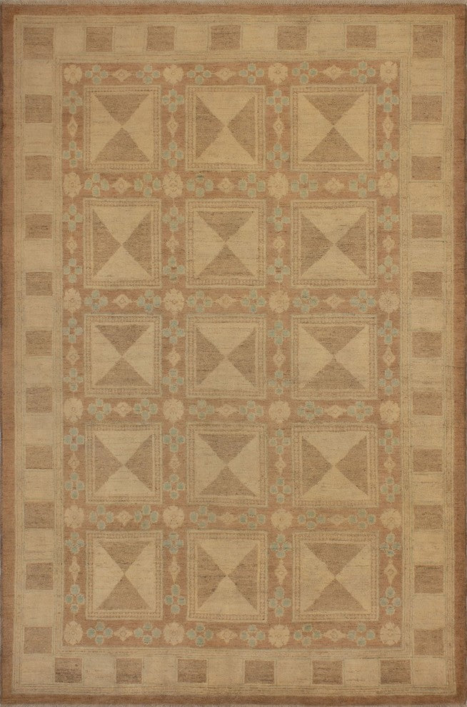 Fine Chobi Janessa Brown Rug 9'9"x6'0"