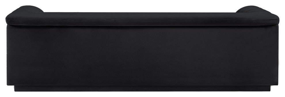Cascade Upholstered Set, Black, Velvet, Sofa