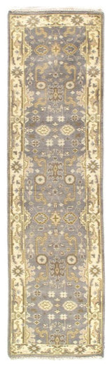 Gray Fine Hand Knotted Oushak Runner 2'8'' X 10'