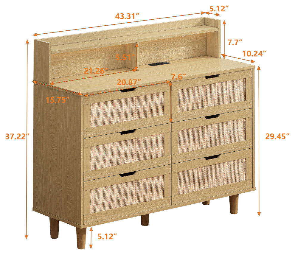 Gewnee Rattan Storage Cabinet