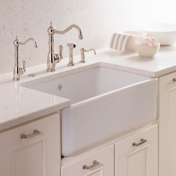 Rohl Rc3018Wh, Shaws Original Lancaster Single Bowl Apron Front Fireclay Sink