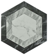 Classico Bardiglio Hex Geo Porcelain Floor and Wall Tile