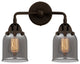 Small Bell Bath Vanity Light, Oil Rubbed Bronze, Plated Smoke, Plated Smoke
