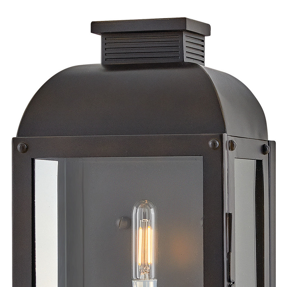 Hinkley Tiverton Small Wall Mount Lantern, Dark Oxidized Brass