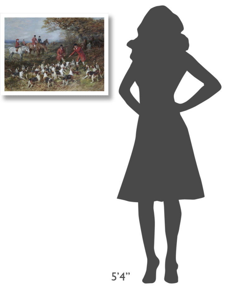 "Hunters and Hounds" Digital Paper Print by Heywood Hardy, 26"x20"