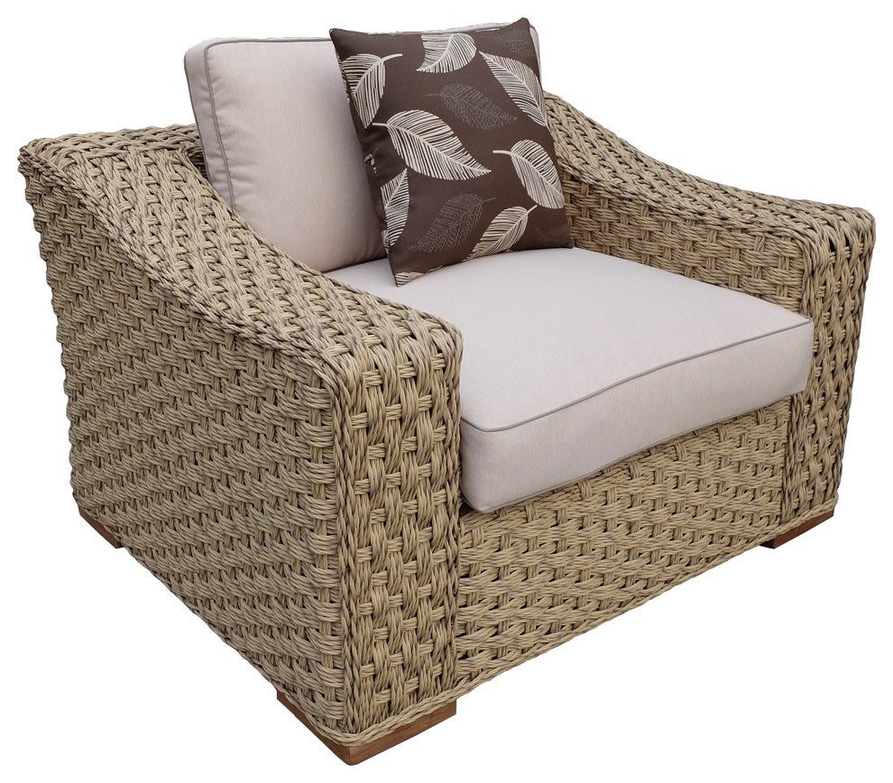 Hampton Bay Rope Look Patio 4-Piece Sofa Set With Cushions
