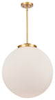 Beacon Pendant, Satin Gold, Matte White