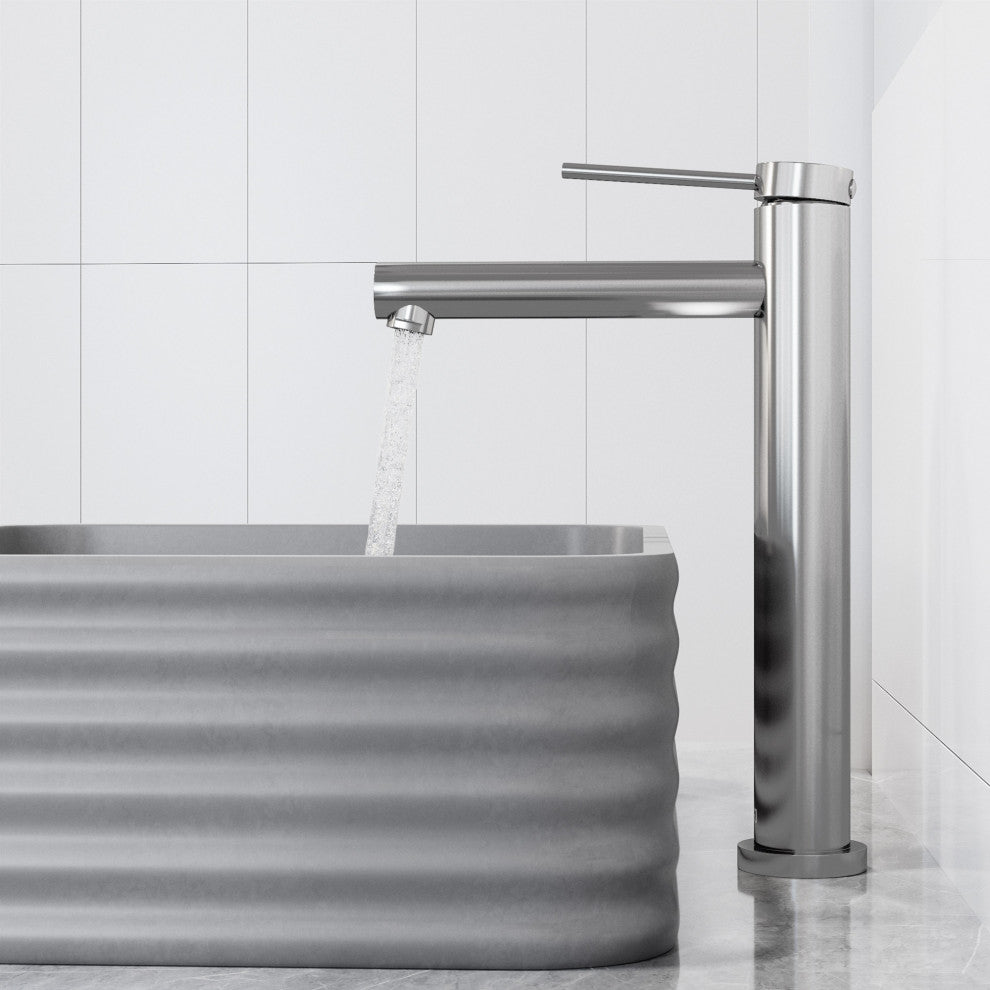 VIGO Jewel 11" H Single Handle Single Hole Bathroom Vessel Faucet, Chrome