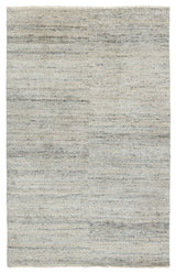 Jaipur Living Origin Knotted Solid Area Rug, White and Gray, 6'x9'