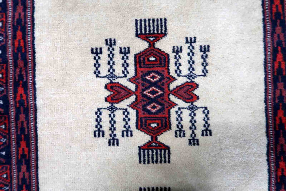 Handmade Vintage Uzbek Bukhara Runner 2'x6.2', 61cmx190cm 1960s