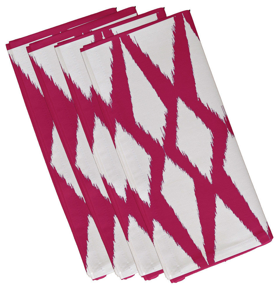 Geometric Decorative Napkin, Fushia, Set of 4