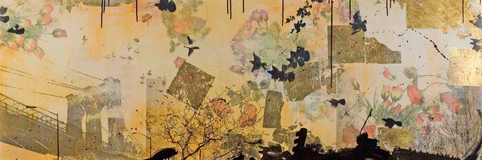 "Etched in Stone" Painting Print on Canvas by Tracy Silva Barbosa