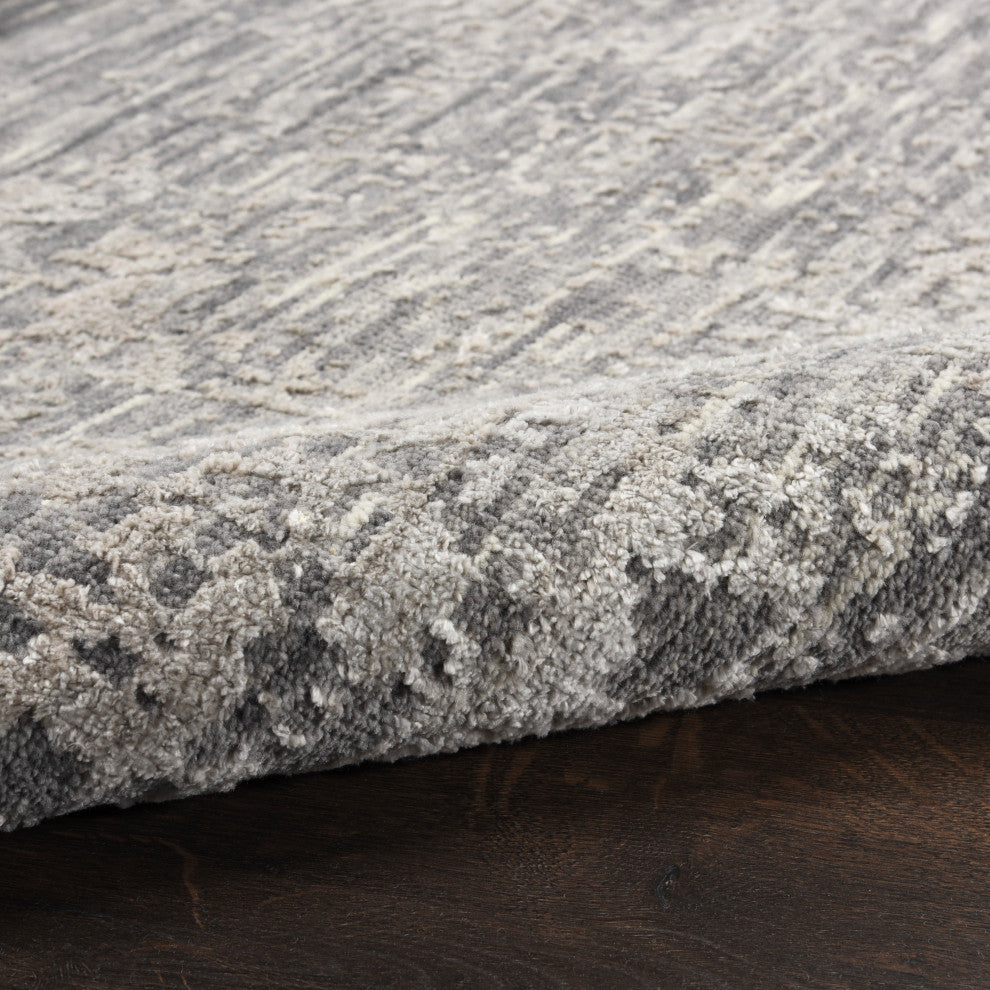Nourison Luna 2' x 3' Grey Silver Modern Indoor Area Rug