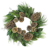 28" Mixed Pine With Large Pine Cones and Foliage Christmas Wreath