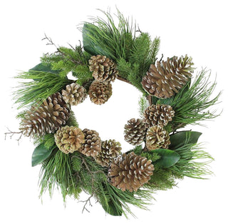 28" Mixed Pine With Large Pine Cones and Foliage Christmas Wreath
