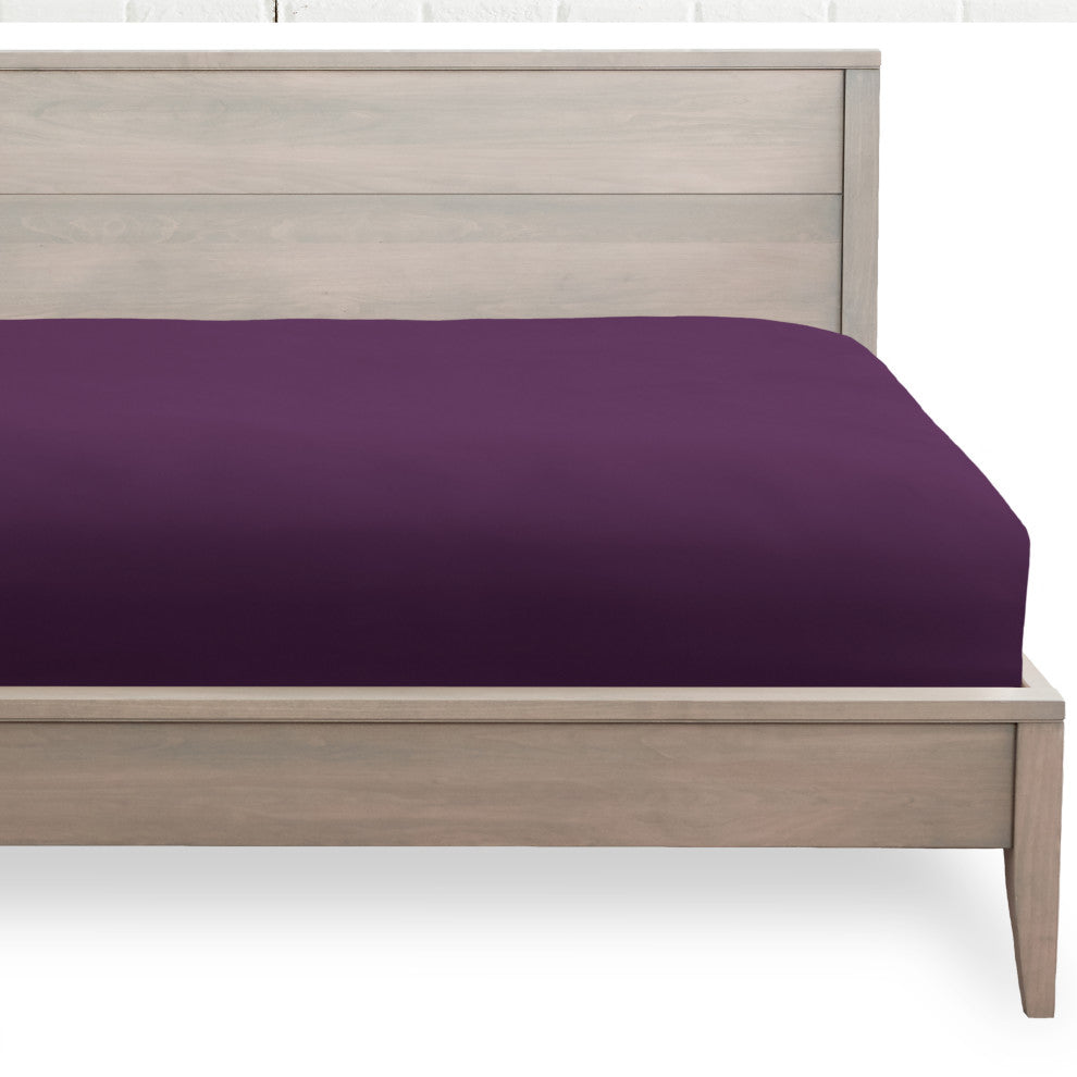 Bare Home Microfiber Fitted Sheets - Set of 2, Plum, Queen