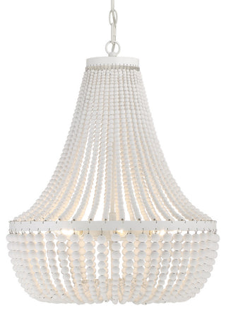 Crystorama Lighting Group 608 Rylee 6 Light 19"W Crystal Empire - Matte White
