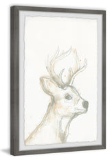"Deer Cameo IV" Framed Painting Print, 24"x36"