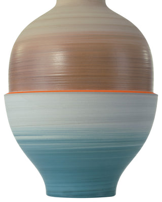 Happy 80's Gray, Beige, Orange & Blue Vase, 3-Piece Set