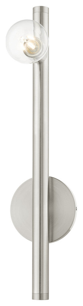 Brushed Nickel Modern, Urban, Scandinavian, Wall Sconce