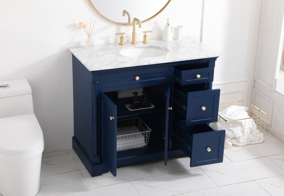 Home Living 42" Single Bathroom Vanity, Blue