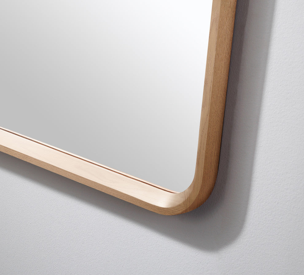 Vela Mirror, Whitewash Oak, 24"