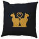 Halloween Cats Accent Pillow, Golden Mustard, 16"x16"