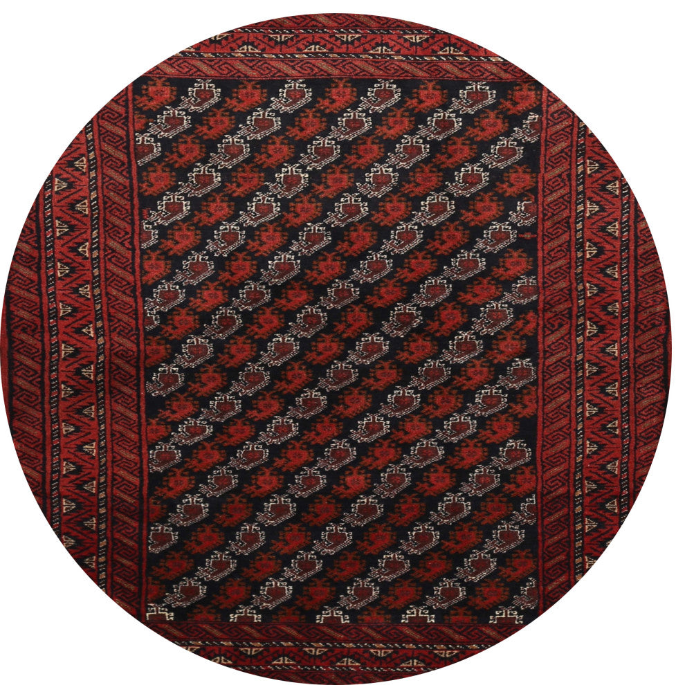 Ahgly Company Indoor Round Traditional Area Rugs, 4' Round